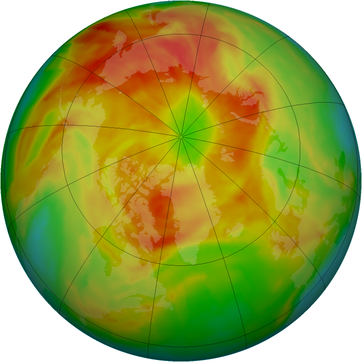 Arctic ozone map for 11 April 2012